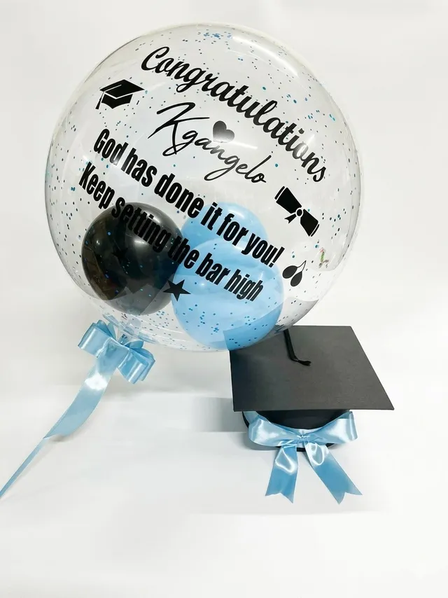 Congratulations Balloon + Grad Box