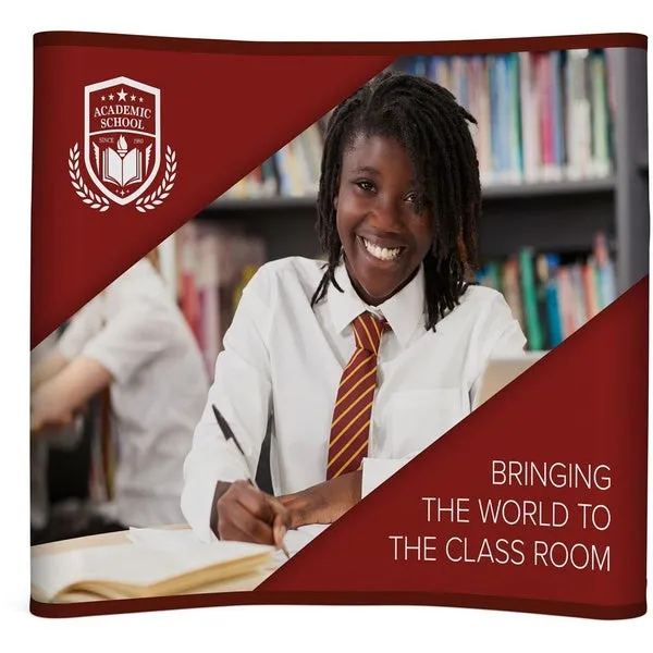 Legend Curved Banner Wall with Wings 1.45m x 2.25m