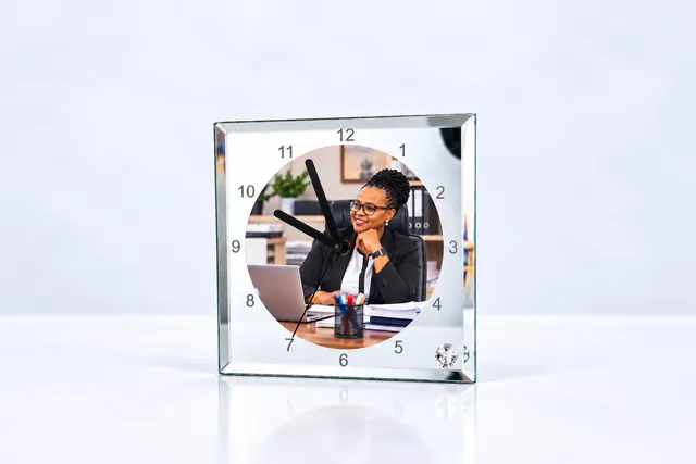 Timeless Memories: Personalized Glass Photo Clock