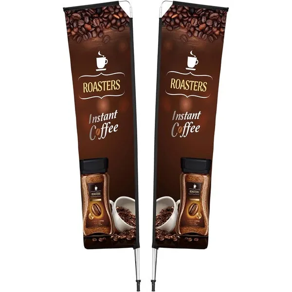 Legend 3M Sublimated Telescopic Double-Sided Flying Banner - 1 complete unit