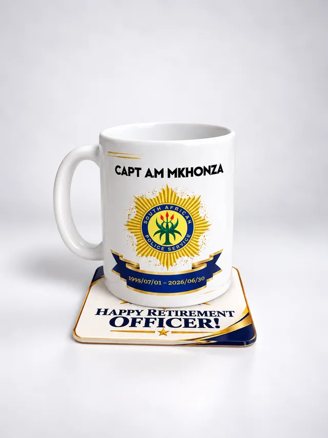 Corporate Retirement Mug & Coaster Set