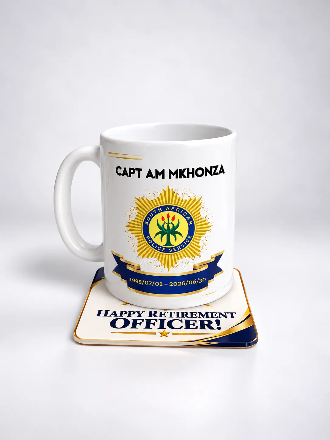 Corporate Retirement Mug & Coaster Set